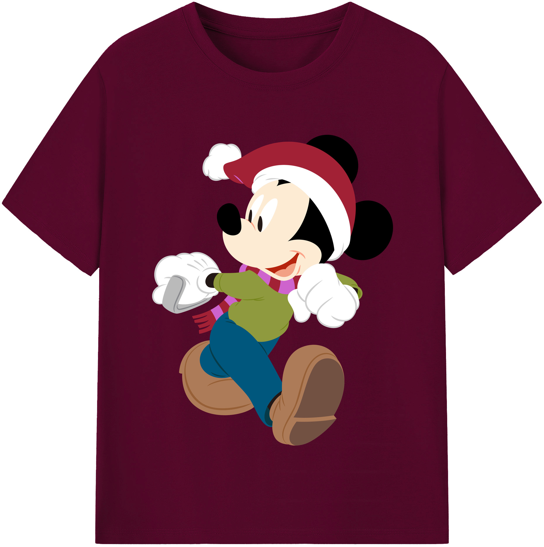 （画像用） ミッキーマウス Mickey Mouse レディースカジュアルプリントTシャツ（綿100％）